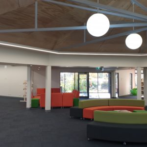 Commercial plastering for Christian College Library Waurn Ponds